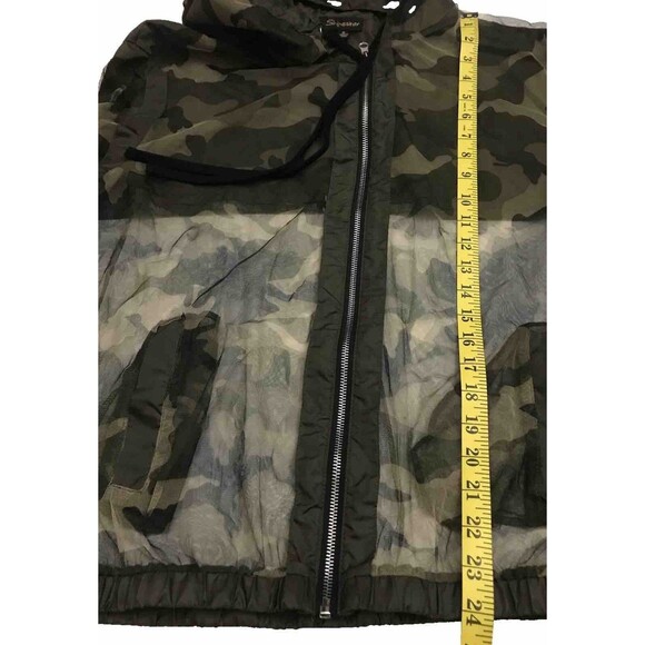 Shinestar Women’s Camo Print Mesh Army Hooded Jacket Size M - Picture 7 of 9